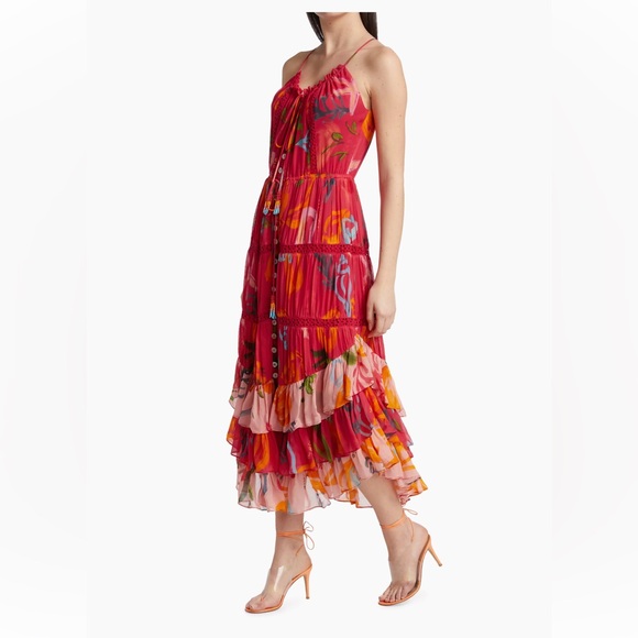 Farm Rio
Mixed Fruits Ocean Tiered Midi-Dress - Picture 7 of 13
